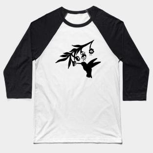 Hummingbird and Flowers Baseball T-Shirt